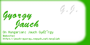 gyorgy jauch business card